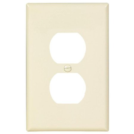 EATON WIRING DEVICES Single and Duplex Receptacle Wallplate, 478 in L, 318 in W, 1 Gang, Polycarbonate PJ8LA